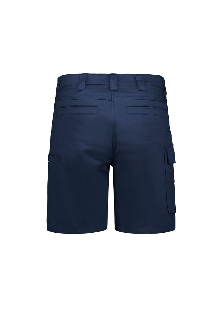 Womens Essential Stretch Cargo Short Navy back view
