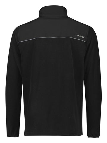 Unisex Streetworx Lightweight 1/4 Zip Polar Fleece Black back view