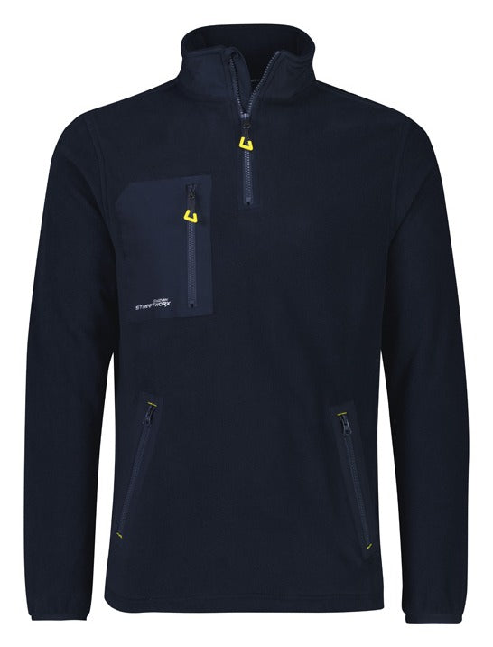 Unisex Streetworx Lightweight 1/4 Zip Polar Fleece in Navy
