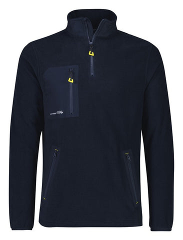 Unisex Streetworx Lightweight 1/4 Zip Polar Fleece in Navy