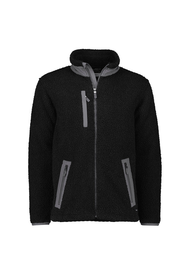 Unisex Streetworx Full Zip Sherpa Fleece ZT285 Black