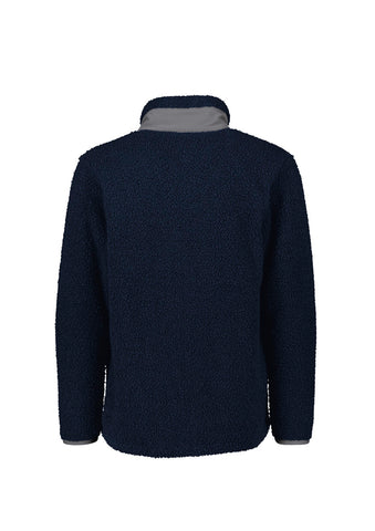 Unisex Streetworx Full Zip Sherpa Fleece Navy back view