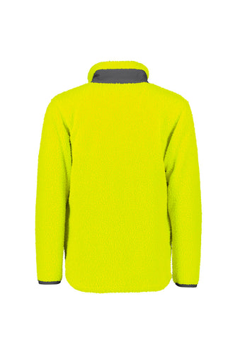 Unisex Streetworx Full Zip Sherpa Fleece Yellow back view
