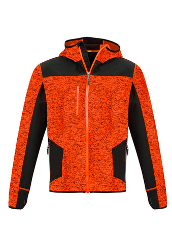 Unisex Streetworx Reinforced Knit Hoodie Fluoro Orange front view