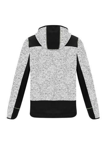 Unisex Streetworx Reinforced Knit Hoodie Grey back view