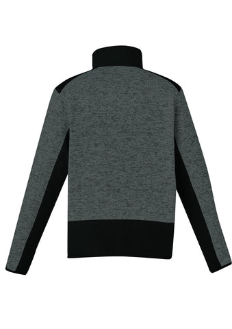 Unisex Streetworx Reinforced Knit 1/2 Zip Pullover Gunmetal back view
