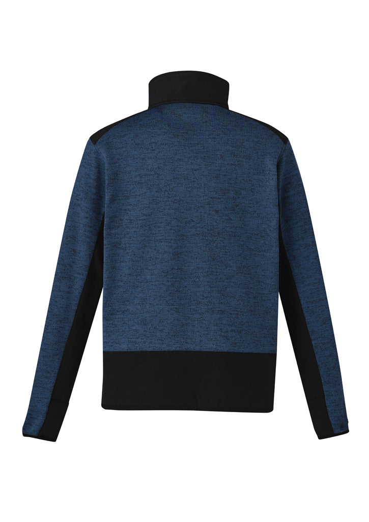 Unisex Streetworx Reinforced Knit 1/2 Zip Pullover Navy back view