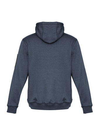 Unisex Multi-Pocket Hoodie Petrol/Charcoal back view