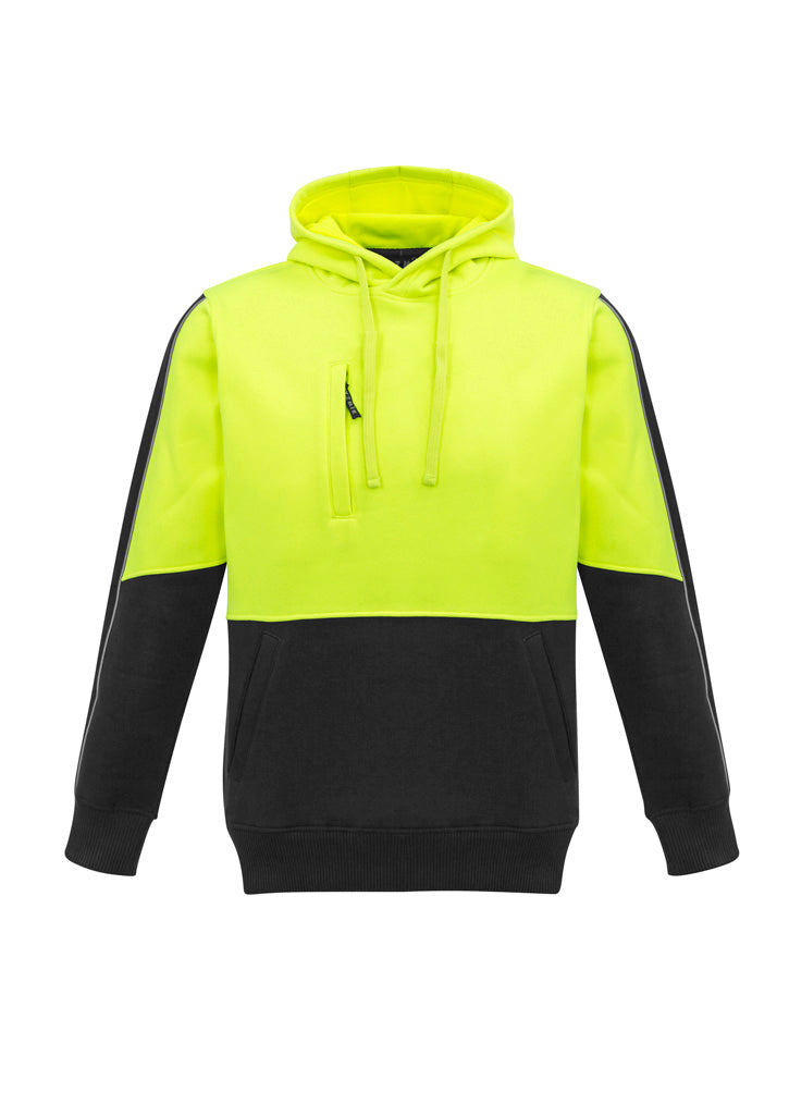 Unisex Hi Vis Pullover Hoodie Yellow/Black
