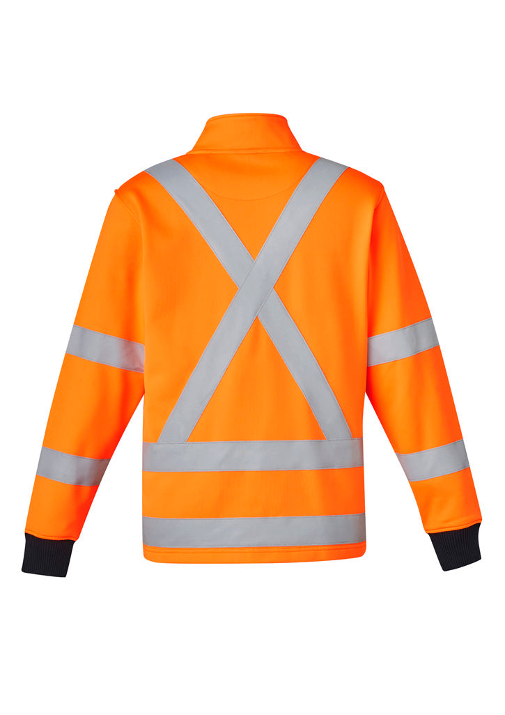 Unisex Hi Vis X Back Rail Jumper Orange back view