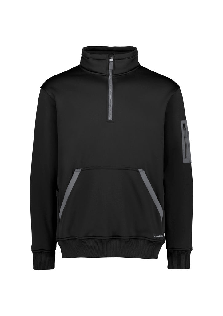 Unisex Streetworx Water Resistant 1/4 Zip Pullover Black