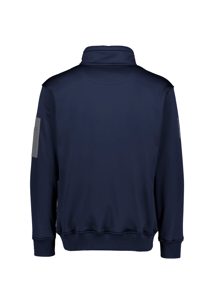Unisex Streetworx Water Resistant 1/4 Zip Pullover Navy back view