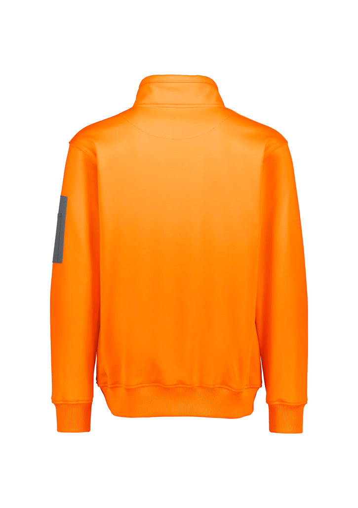 Unisex Streetworx Water Resistant 1/4 Zip Pullover Orange back view