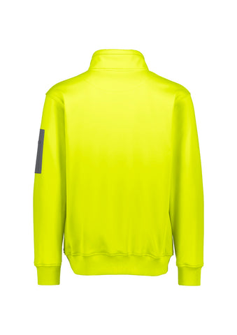 Unisex Streetworx Water Resistant 1/4 Zip Pullover Yellow back view