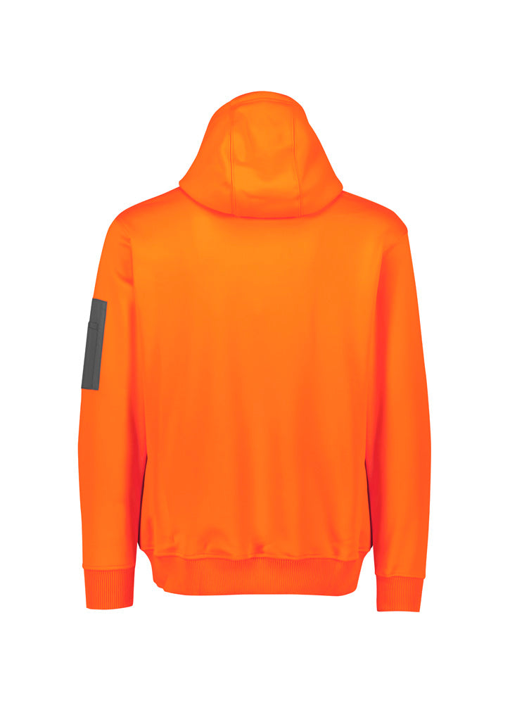 Unisex Water Resistant Hoodie Orange back view