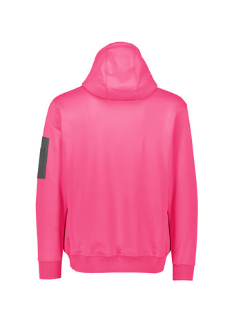 Unisex Water Resistant Hoodie Pink back view