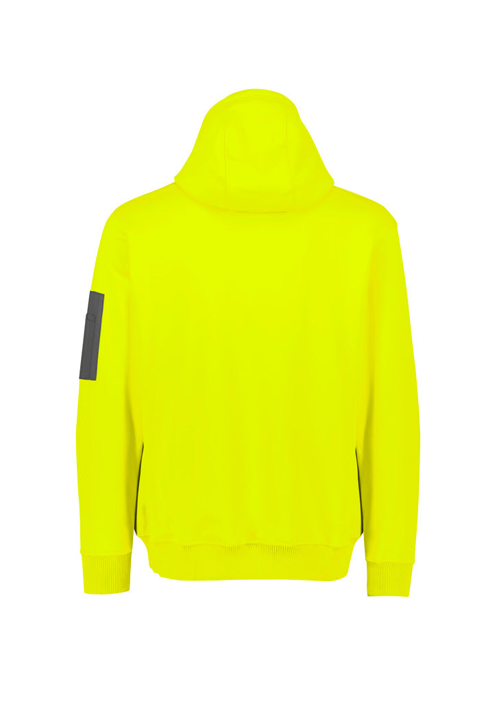 Unisex Water Resistant Hoodie Yellow back view