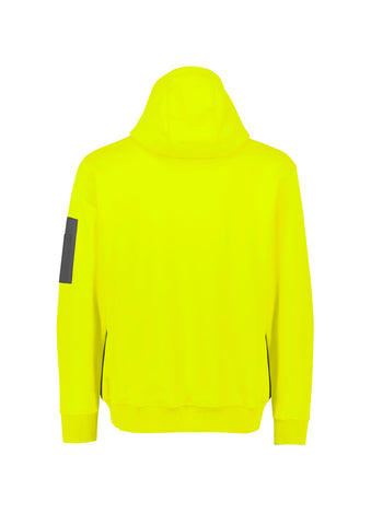 Unisex Water Resistant Hoodie Yellow back view