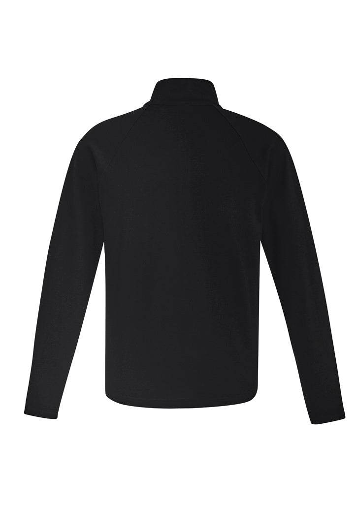 Unisex Merino Wool Mid-Layer Pullover Black back view