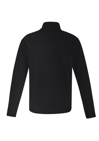 Unisex Merino Wool Mid-Layer Pullover Black back view