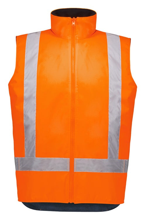 Unisex Hi Vis Waterproof Reversible Vest in Orange