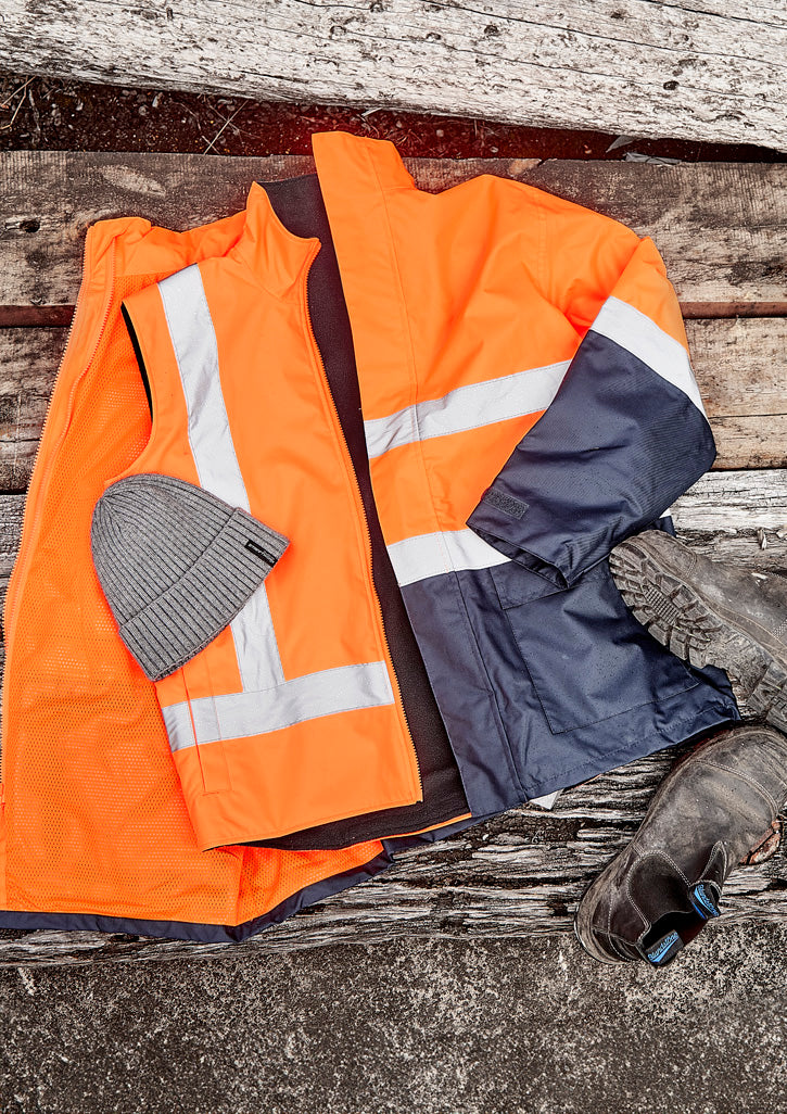 Unisex Hi Vis Waterproof Reversible Vest-ZV228-syzmik-0