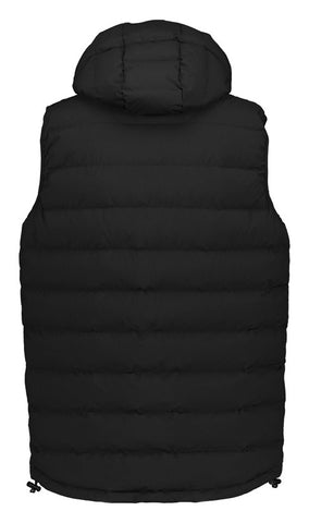 Unisex Streetworx Hooded Puffer Vest Black back view