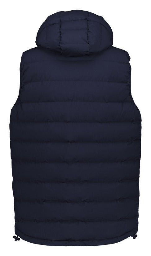 Unisex Streetworx Hooded Puffer Vest Navy back view
