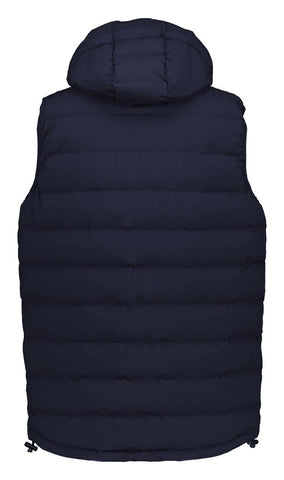 Unisex Streetworx Hooded Puffer Vest Navy back view