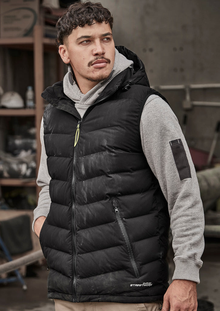 Unisex Streetworx Hooded Puffer Vest-ZV245-syzmik-1