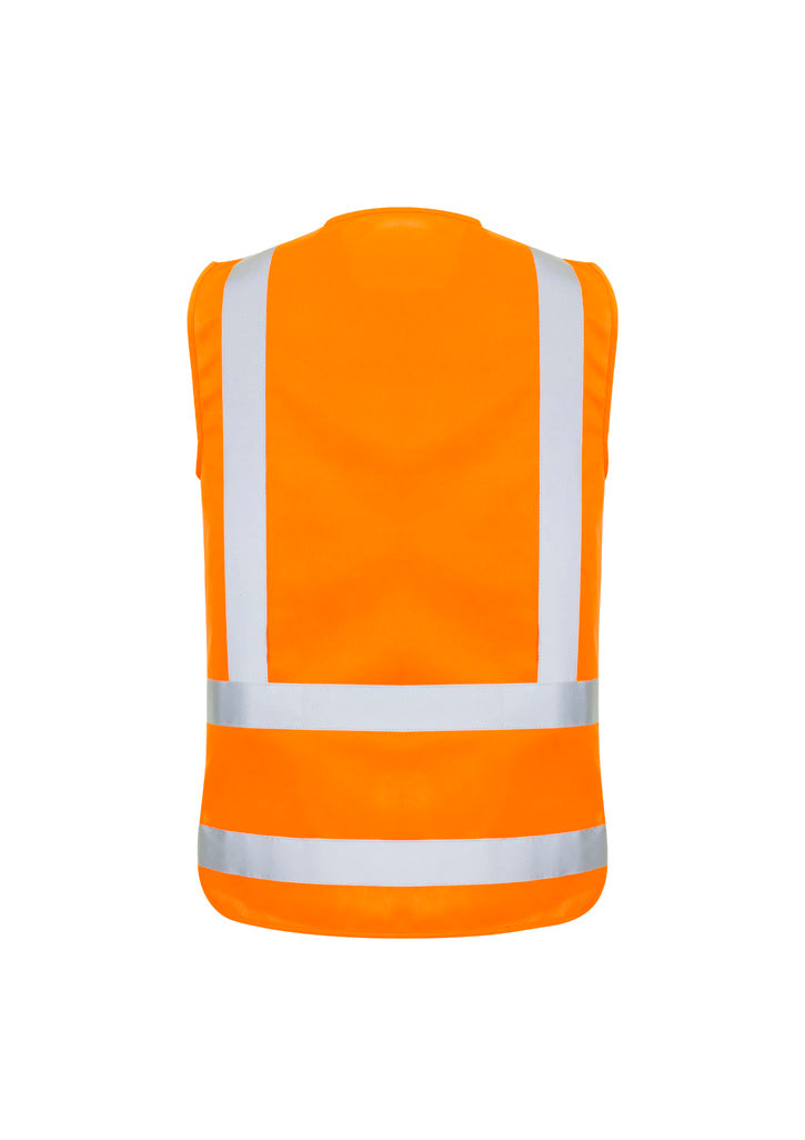 Mens TTMC-W23 Zip Vest Orange back view