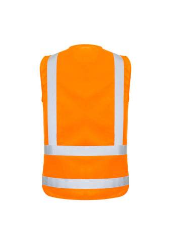 Mens TTMC-W23 Zip Vest Orange back view
