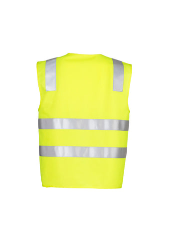 Unisex Hi Vis Basic Vest Yellow back view