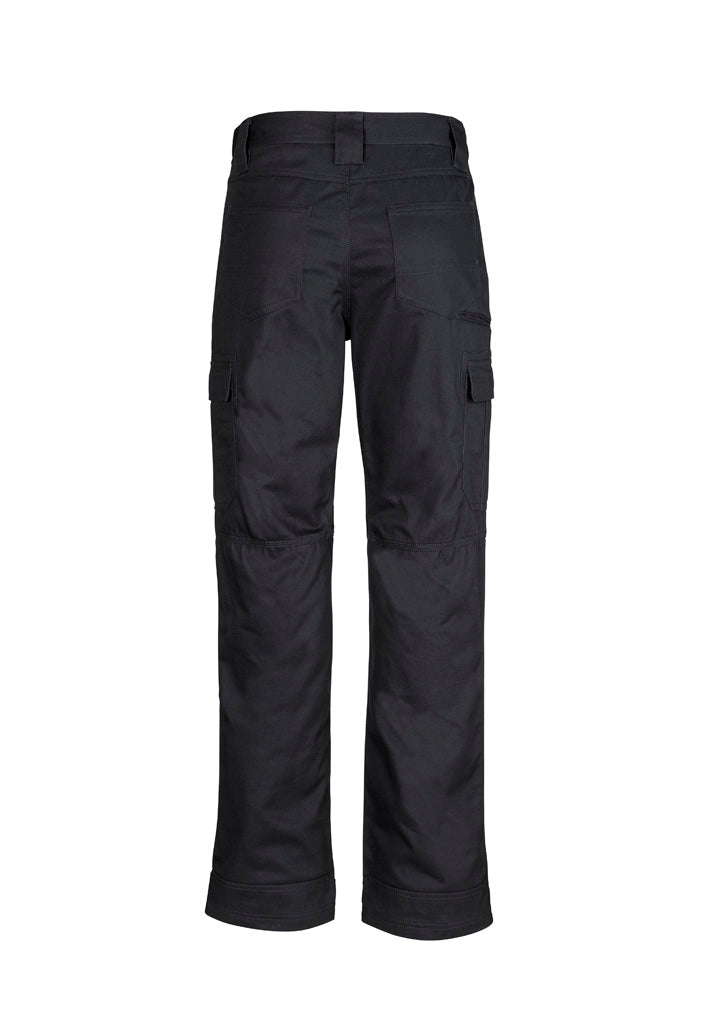 Mens Midweight Drill Cargo Pant (Stout) Black back view