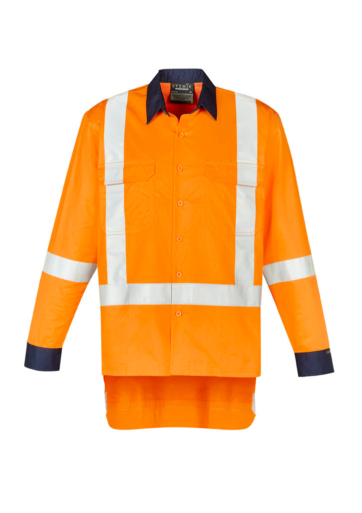 Mens TTMC-W23 X Back Work Shirt Orange/Navy front view