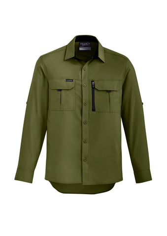 Mens Outdoor Long Sleeve Shirt Army