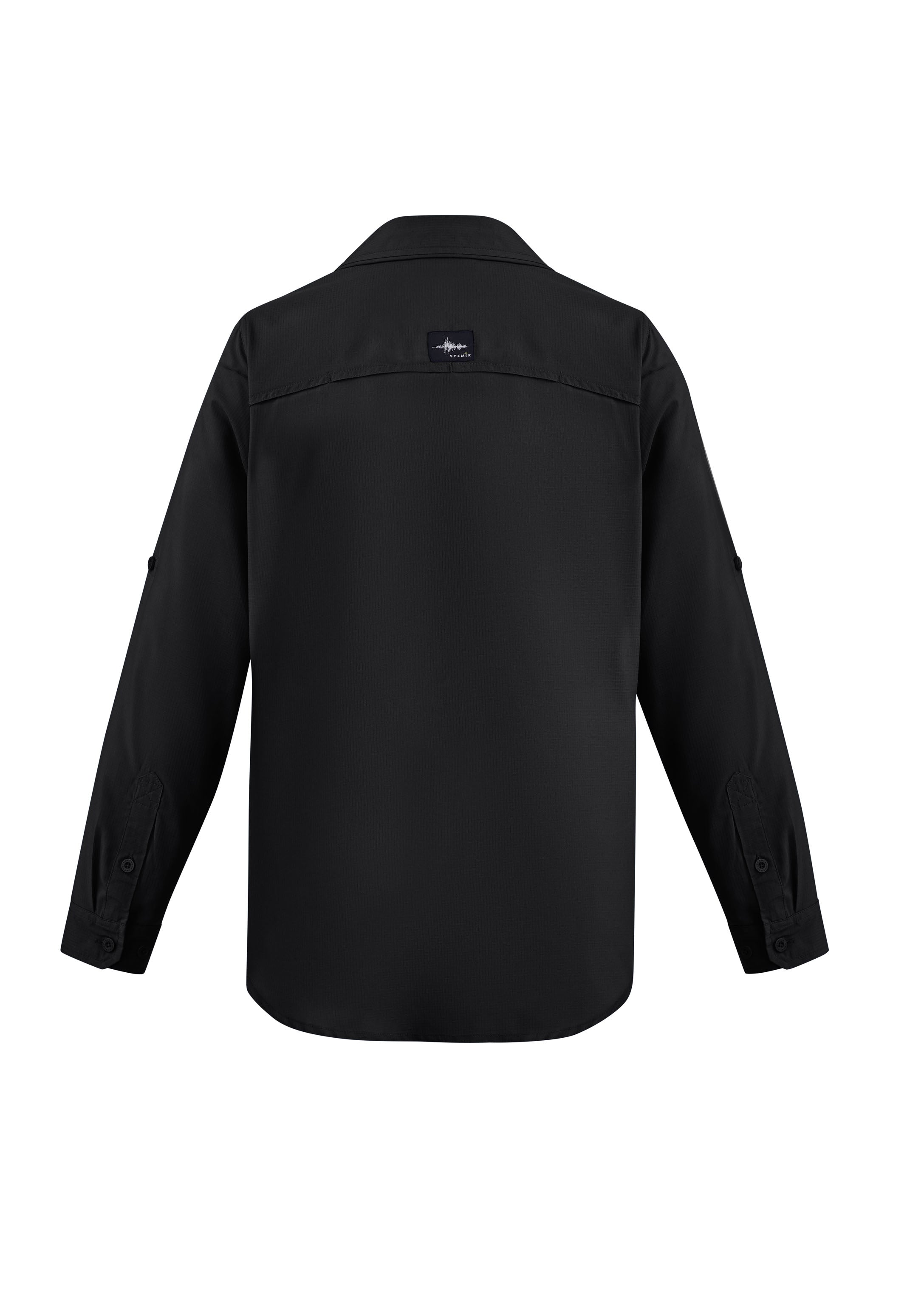 Mens Outdoor Long Sleeve Shirt Black back view