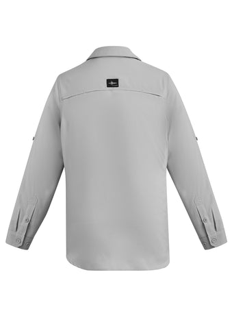 Mens Outdoor Long Sleeve Shirt Stone back view
