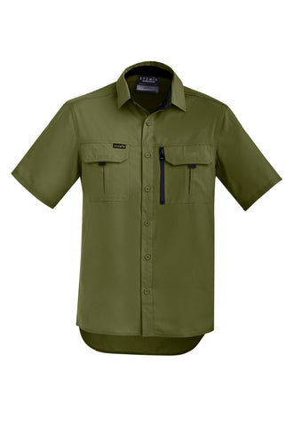 Mens Outdoor Short Sleeve Shirt Army