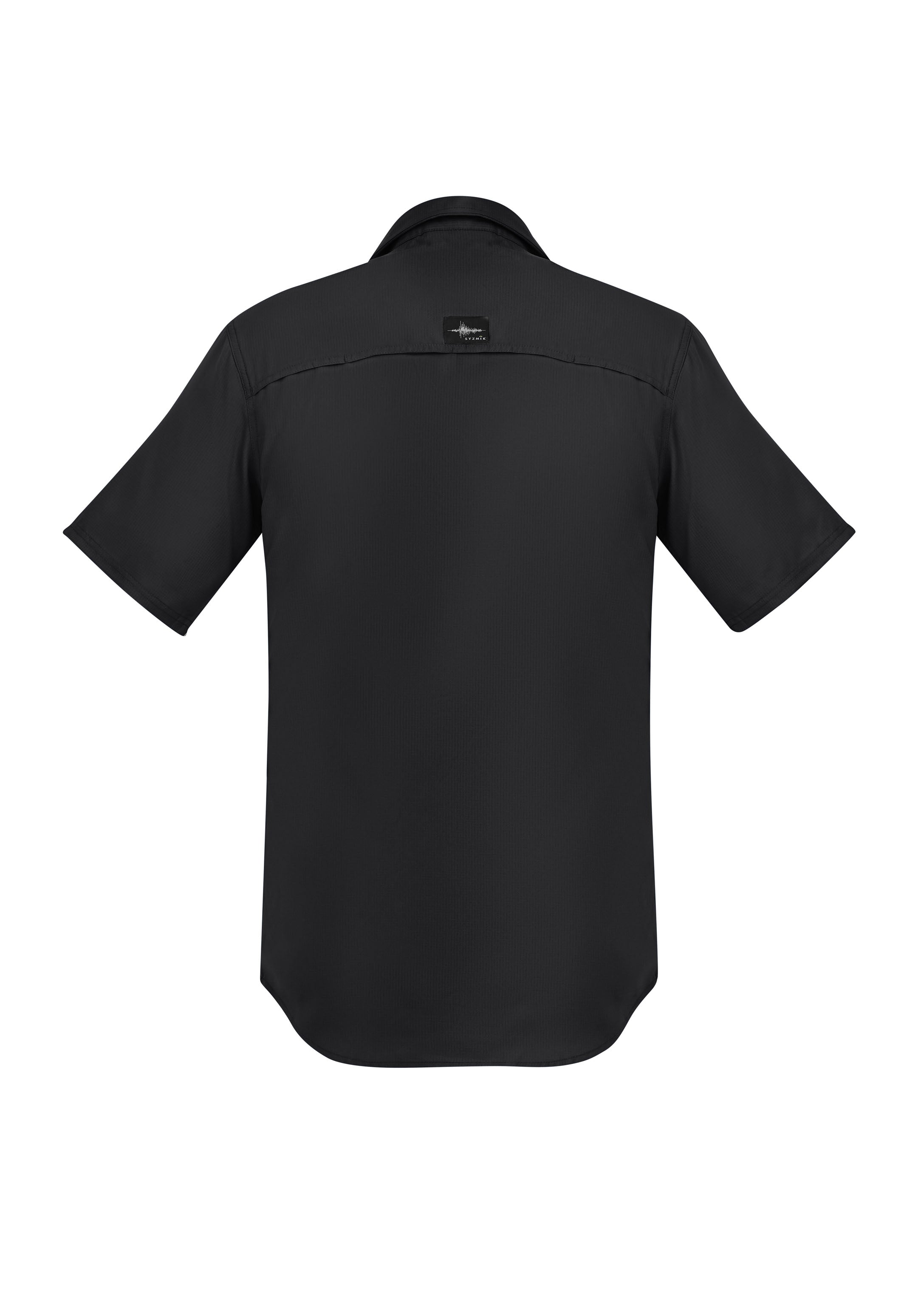 Mens Outdoor Short Sleeve Shirt Black back view