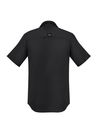 Mens Outdoor Short Sleeve Shirt Black back view