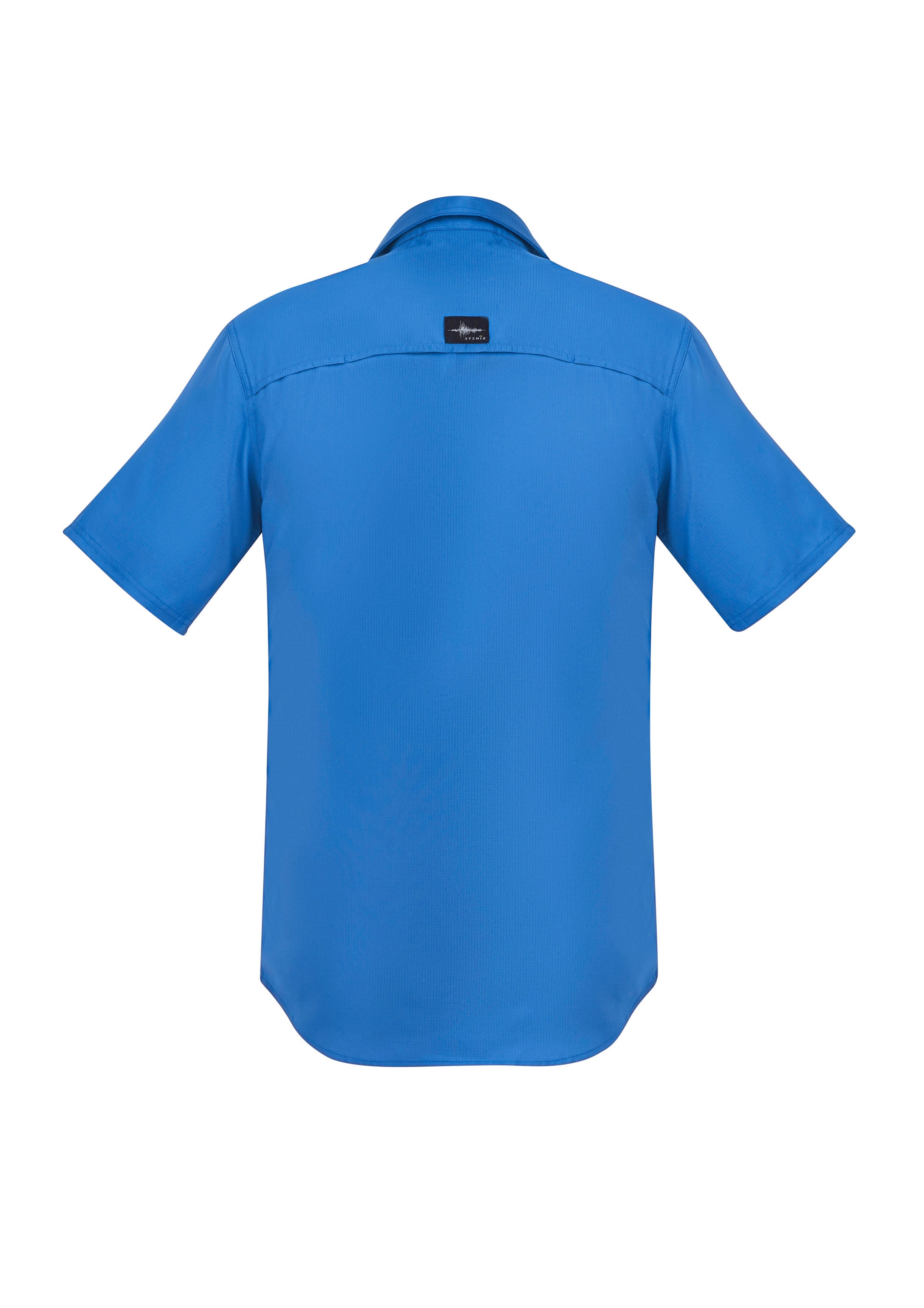 Mens Outdoor Short Sleeve Shirt Cobalt back view