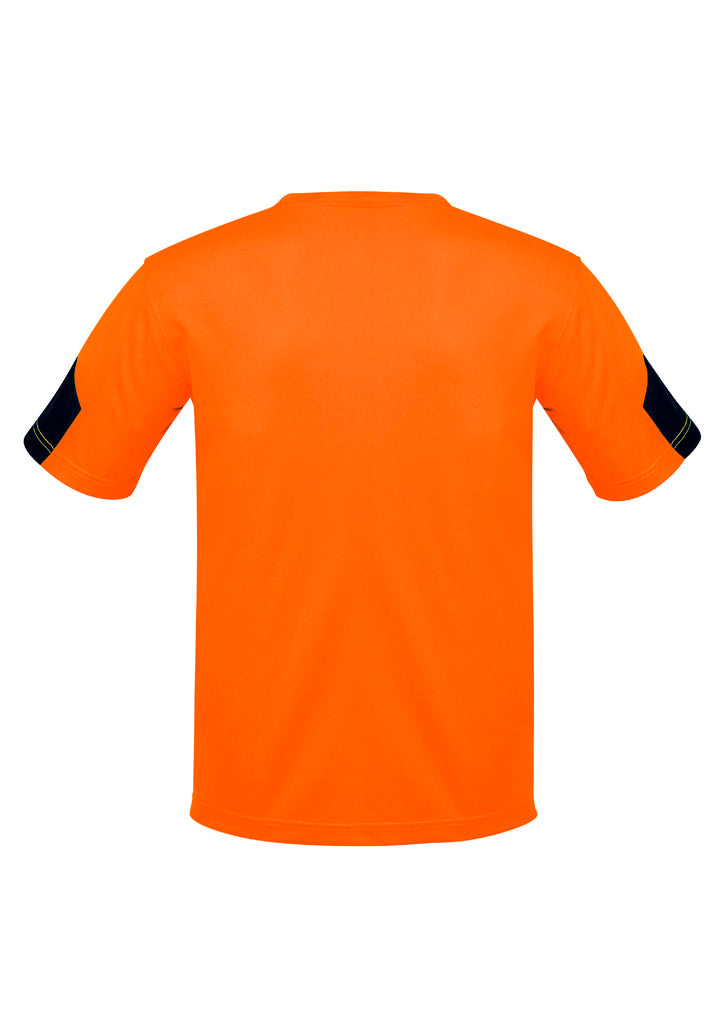 Mens Hi Vis Squad Tee Orange/Navy back view