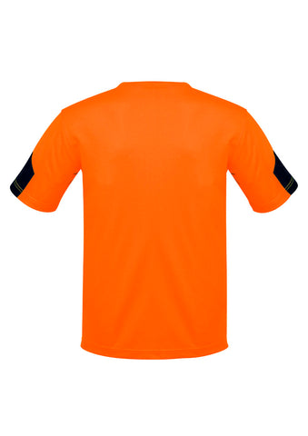 Mens Hi Vis Squad Tee Orange/Navy back view