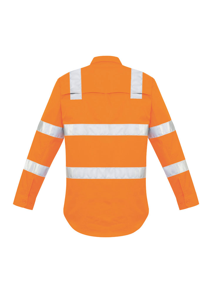 Mens Bio Motion VIC Rail Long Sleeve Shirt Vic Rail Orange back view