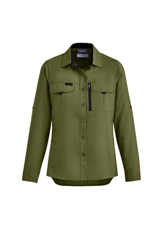 Womens Outdoor Long Sleeve Shirt Army