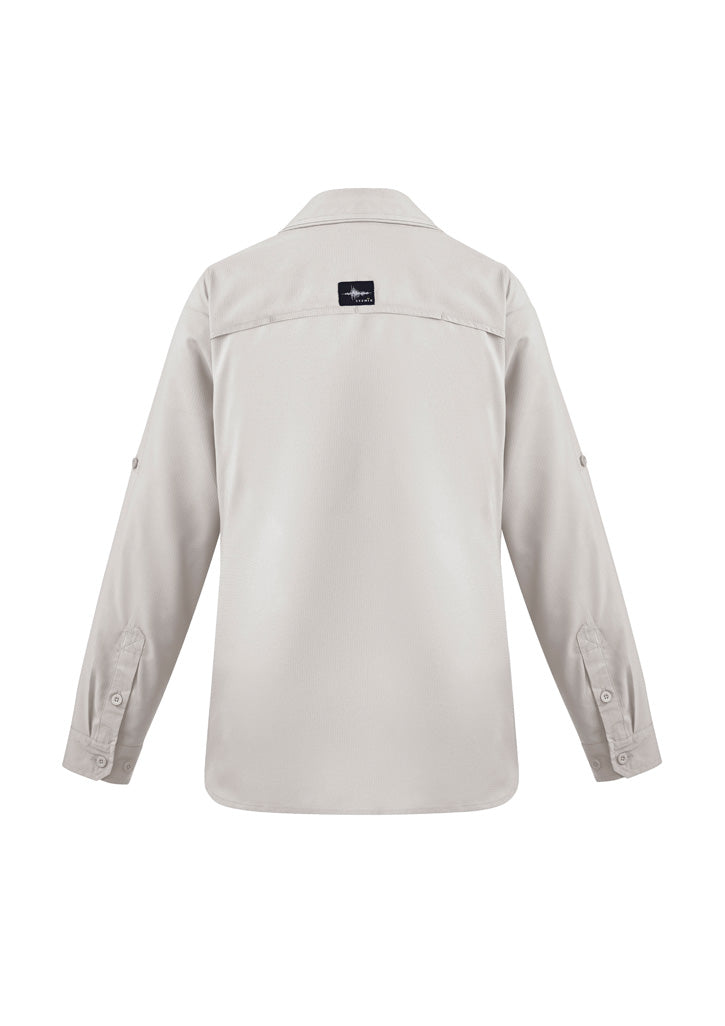 Womens Outdoor Long Sleeve Shirt Natural back view