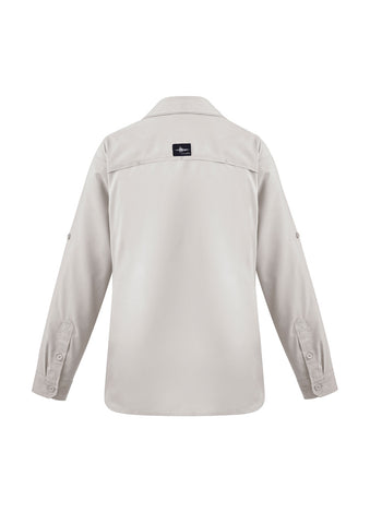 Womens Outdoor Long Sleeve Shirt Natural back view
