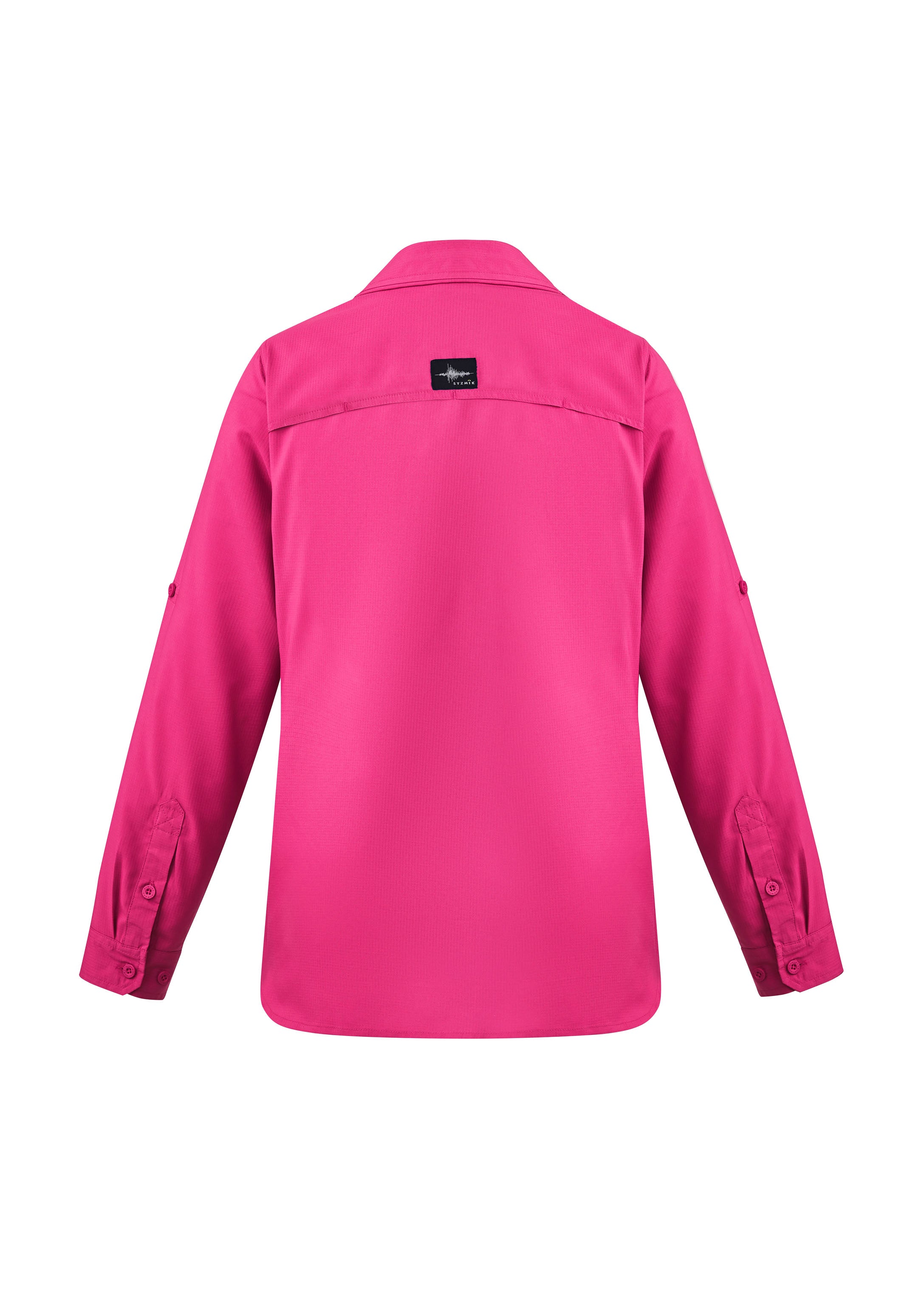 Womens Outdoor Long Sleeve Shirt Pink back view