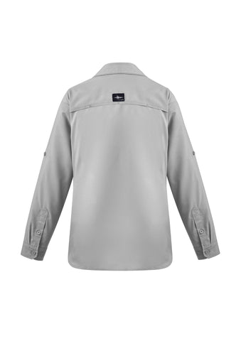 Womens Outdoor Long Sleeve Shirt Stone back view